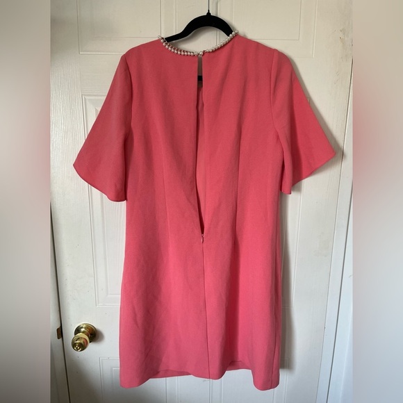 Karl Lagerfeld Pink Pearl Neckline Dress - Picture 15 of 15